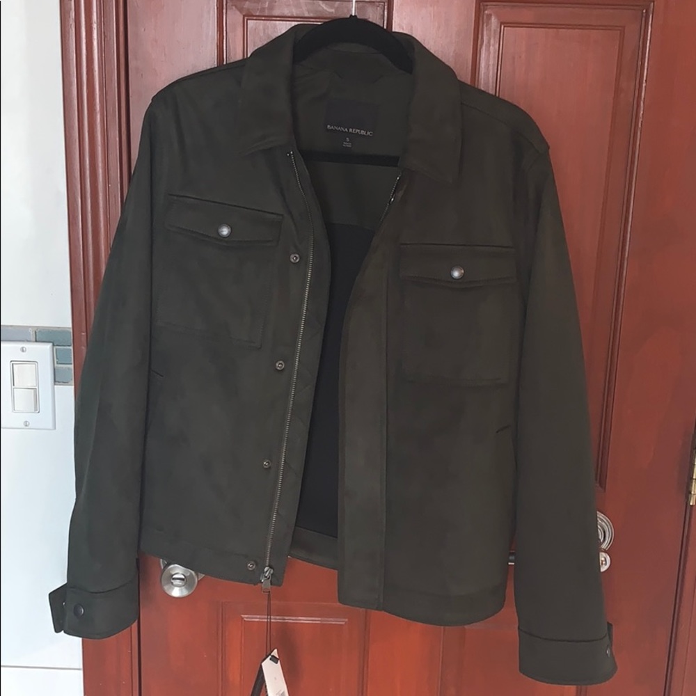 Suede trucker jacket